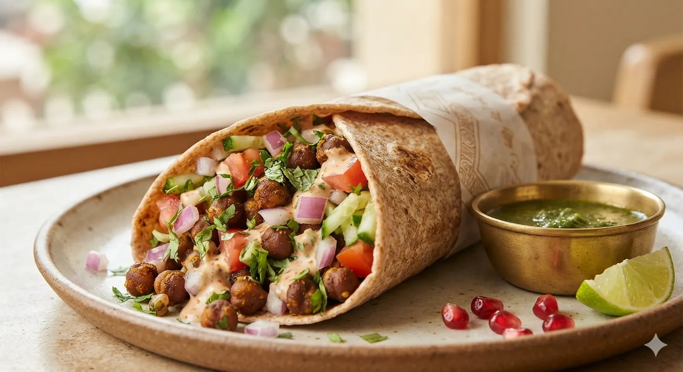 Chatpata Chana Wrap