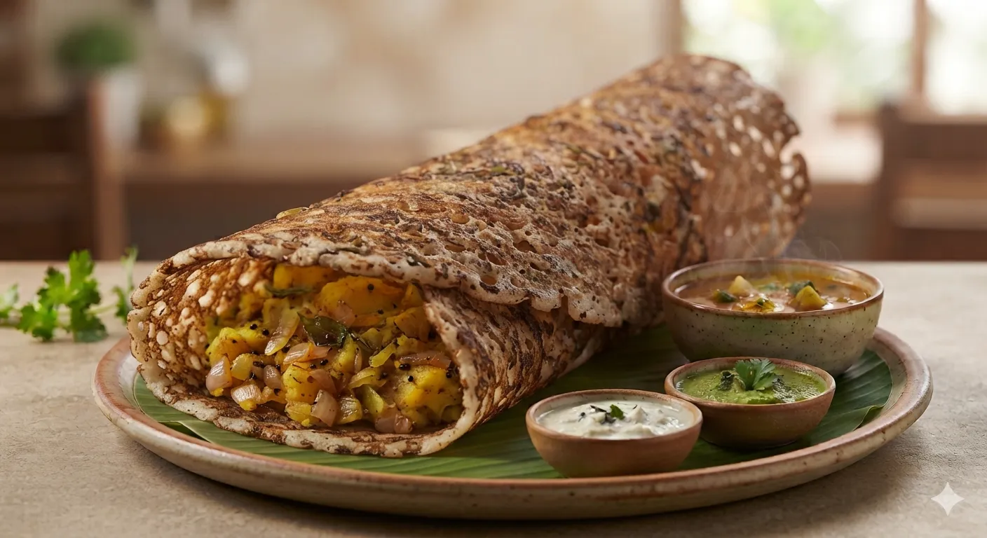 Onion Rawa Masala Dosa