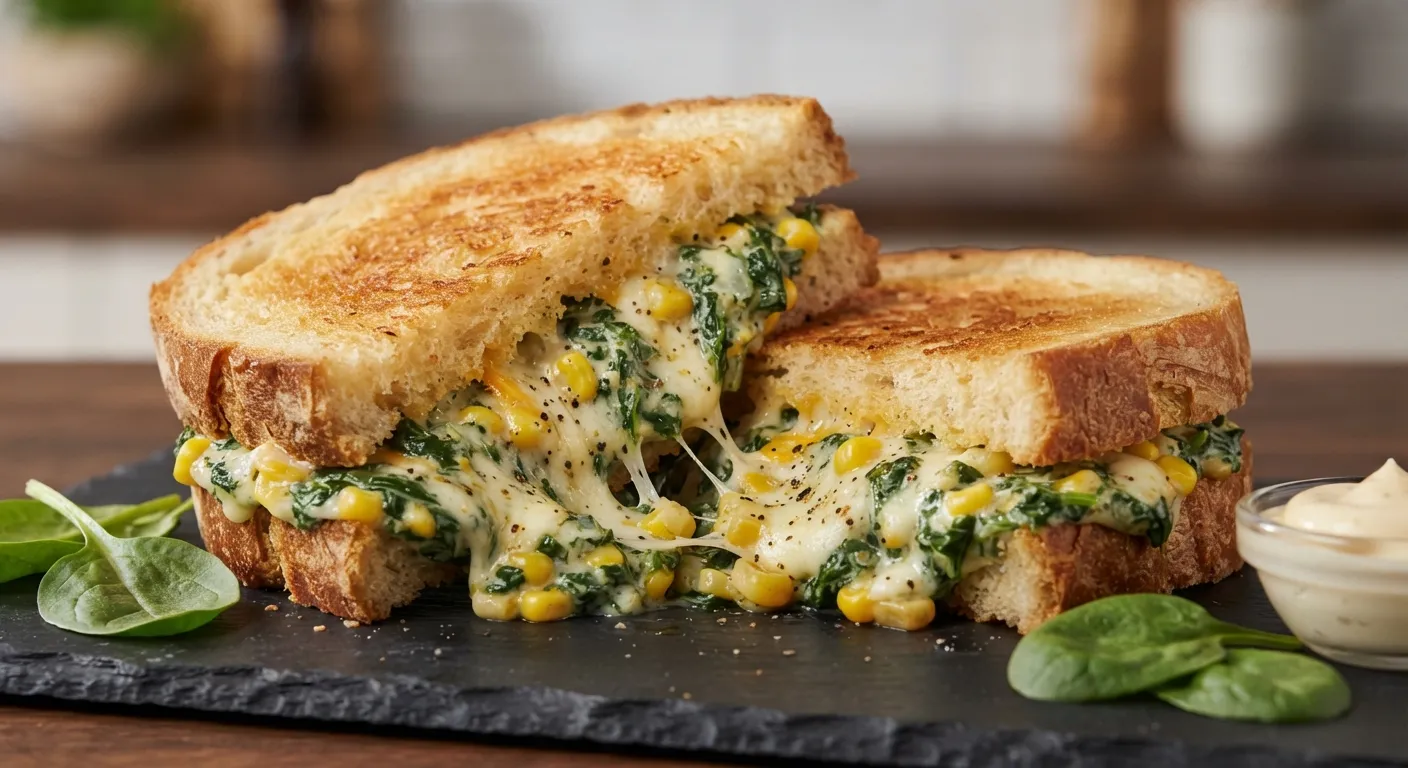 Spinach Corn Cheese Sandwich